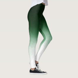 Ombre Groene Dip Kleurstof Leggings