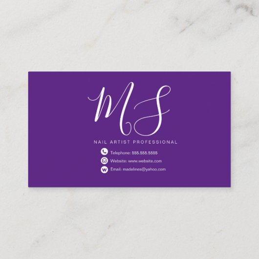 Ombré Haarscharen Faux Gold Meisje Salon Beauty Visitekaartje (Achterkant)