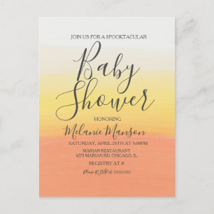 Ombre Halloween Candy Corn Baby Shower  Briefkaart
