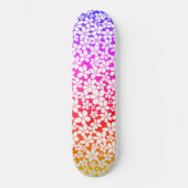 Ombre Hand getrokken Doodle Bloem Patroon Persoonlijk Skateboard (Voorkant)