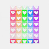 Ombre Hearts Fleece Deken (Voorkant)