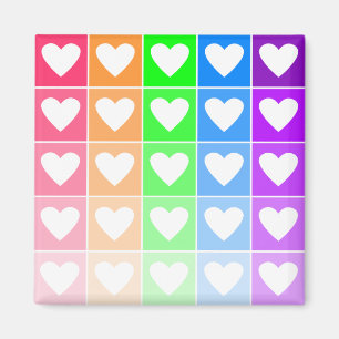 Ombre Hearts Magneet