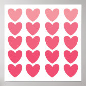 Ombre Hearts Poster (Voorkant)
