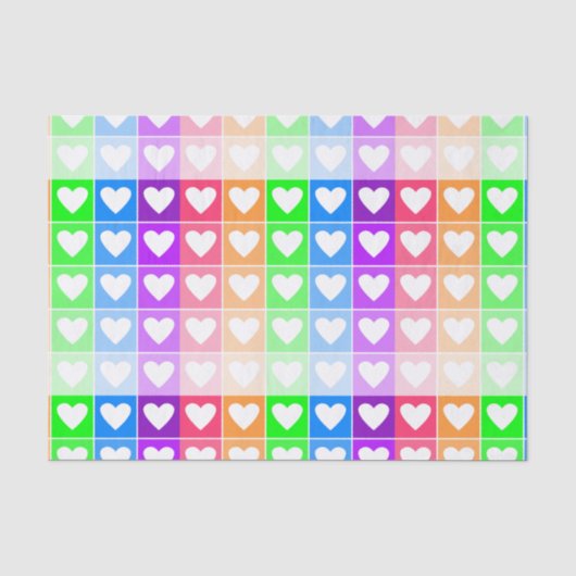 Ombre Hearts Tissuepapier (Voorkant)