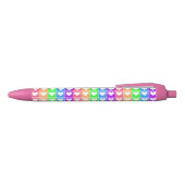 Ombre Hearts Zwarte Inkt Pen (Bovenkant)