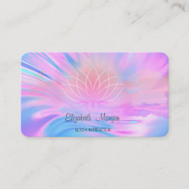 Ombre Holographic Brush Stroke Lotus Visitekaartje