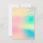 Ombre Holographic Bubble Bridal Sweet 16th Confett Kaart (Achterkant)