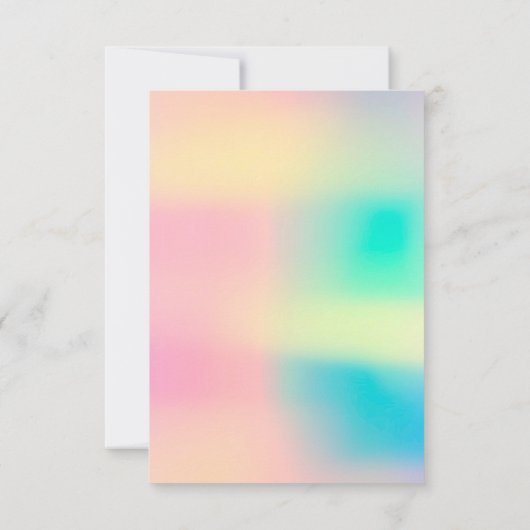 Ombre Holographic Bubble Bridal Sweet 16th Eyelash Kaart (Achterkant)