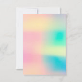 Ombre Holographic Pastel Bridal Sweet 16th Eyelash Kaart (Achterkant)