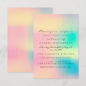 Ombre Holographic Pastel Bridal Sweet 16th Kaart (Voorkant / Achterkant)