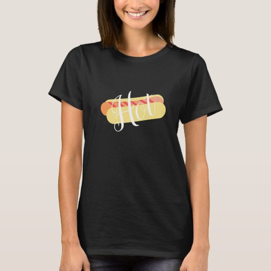 Ombre-hond met strepen t-shirt (Voorkant)