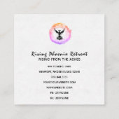 *~* Ombre Hot Pink Black Phoenix Ring of Fire Vierkante Visitekaartje (Achterkant)