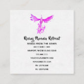 *~* Ombre Hot Pink Flame Phoenix Rings of Fire Vierkante Visitekaartje (Achterkant)