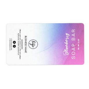Ombre Ink Pastel Paars Soap Bar Labels