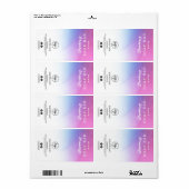 Ombre Ink Pastel Paars Soap Bar Labels (Full Sheet)