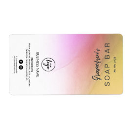 Ombre Ink Sunset Colored Soap Bar Labels