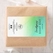 Ombre Ink Turquoise Soap Bar Labels (Insitu)