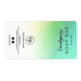 Ombre Ink Turquoise Soap Bar Labels