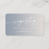 Ombre Ivory & Blue Wedding Shower-cadeauregistrati Informatiekaartje (Voorkant)