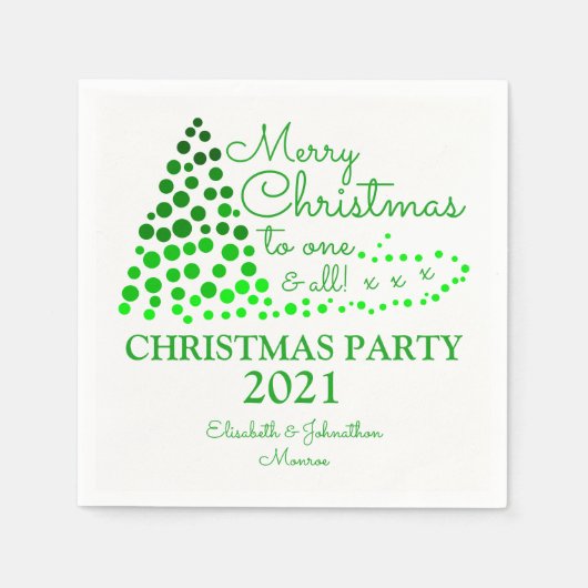 Ombré kerstboom, kerstfeest Napkin Servet (Voorkant)