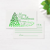 Ombré kerstboom, Letter for Santa Visitekaartje (Bureau)