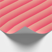 Ombre koraal tot rode streep cadeaupapier (Hoek)