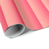 Ombre koraal tot rode streep cadeaupapier (Rol Hoek)