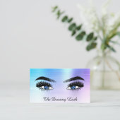 *~* OMBRE Lashes QR Brows Extensions glitter Visitekaartje (Staand voorkant)