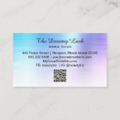 *~* OMBRE Lashes QR Brows Extensions glitter Visitekaartje (Achterkant)