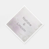 Ombre Lavendel Paarse Luxe Bruiloft Monogram Diner Servet (Hoek)