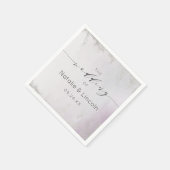 Ombre Lavendel Paarse Zilveren Folie Bruiloft Mono Servet (Hoek)