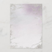 Ombre Lavendel Paarse Zilveren Folie Frosted Diner Menu (Achterkant)