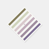 Ombre Lavender Field Strip & Personalized Monogram Servet (Hoek)