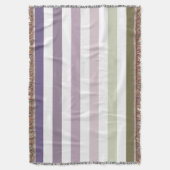 Ombre Lavender Field Stripe Paars en Green Deken (Voorkant Verticaal)