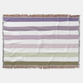 Ombre Lavender Field Stripe Paars en Green Deken (Voorkant)