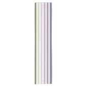 Ombre Lavender Field Stripe & Personal Monogram Korte Tafelloper (Voorkant)