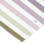 Ombre Lavender Field Stripe & Personal Monogram Korte Tafelloper (Hoek)
