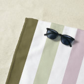 Ombre Lavender Field Stripe & Personal Monogram Strandlaken (In situ)