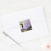 *~* Ombre Lavender Goddess Inention Spell AP24 Vierkante Sticker (Envelop)