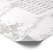 Ombre Lavender Paars Wedding Table Seating Chart Poster (Hoek)