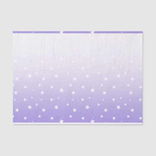 Ombre Lavender Stars Weefpapier Tissuepapier (Voorkant)