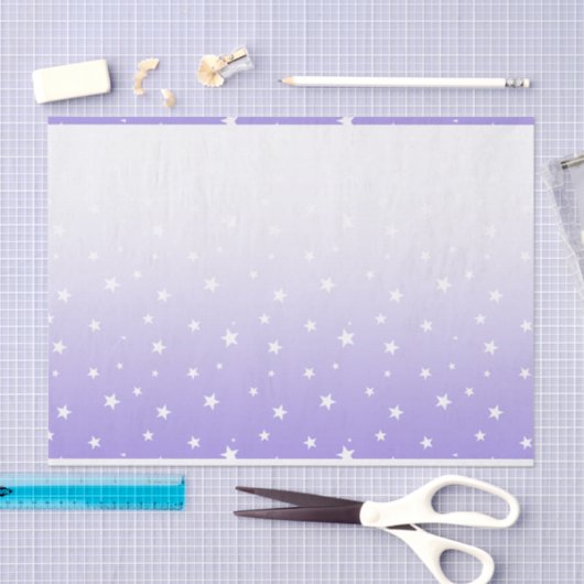 Ombre Lavender Stars Weefpapier Tissuepapier (Craft)