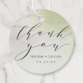 Ombre Lente Groen Goud Folie Bruiloft Dank u Bedankjes Labels (Achterkant)