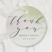 Ombre Lente Groen Goud Folie Bruiloft Dank u Bedankjes Labels (Voorkant)