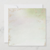 Ombre Lente Groen Goud Folie Chique Bruiloft Vierk Kaart (Achterkant)