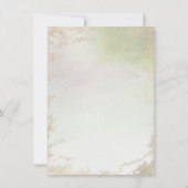 Ombre Lente Groen Goud Folie Frost Trendy Bruiloft Kaart (Achterkant)