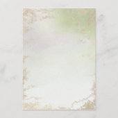 Ombre Lente Groen Goud Folie Frosted Chique Diner Menu (Achterkant)