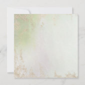 Ombre Lente Groen Goud Vierkant Verlovingsfeest Kaart (Achterkant)