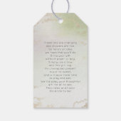 Ombre Lente Groen Gouden Folie Bruids Display Douc Cadeaulabel (Achterkant)