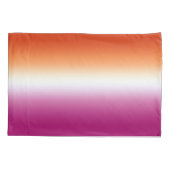 Ombre Lesbische Pride Flag Sinaasappel Roze Gradie Kussensloop (Achterkant-Links)